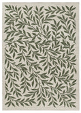 Tappeto multiuso floreale crema verde tessitura piatta- UN1026