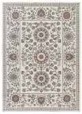 Tappeto disegno tradizionale crema azzurro tessitura piatta- UN5012