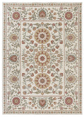 Tappeto disegno tradizionale crema multicolore tessitura piatta- UN5011