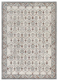 Tappeto disegno suzani crema azzurro tessitura piatta- UN5010