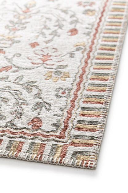 Tappeto suzani tradizionale crema multicolore tessitura piatta- UN5013