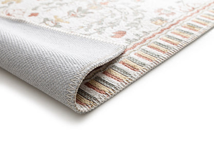 Tappeto suzani tradizionale crema multicolore tessitura piatta- UN5013