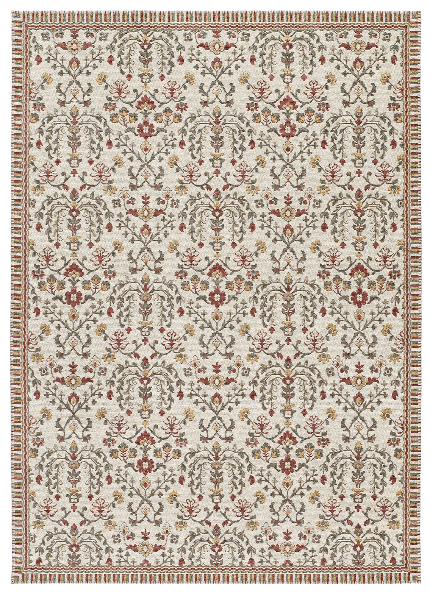 Tappeto suzani tradizionale crema multicolore tessitura piatta- UN5013