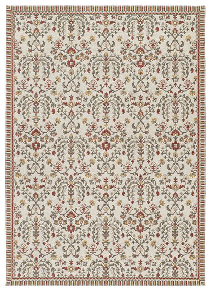 Tappeto suzani tradizionale crema multicolore tessitura piatta- UN5013