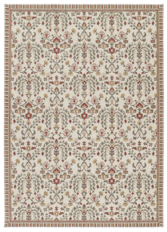 Tappeto suzani tradizionale crema multicolore tessitura piatta- UN5013