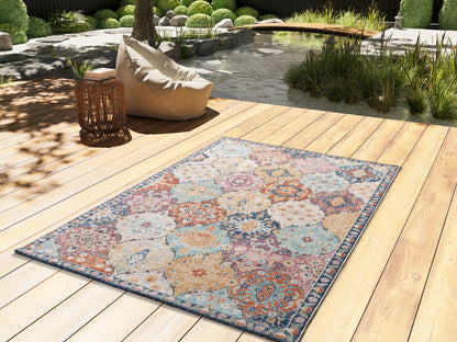 Tappeto outdoor indoor disegno tradizionale pratico multiuso - UN1021