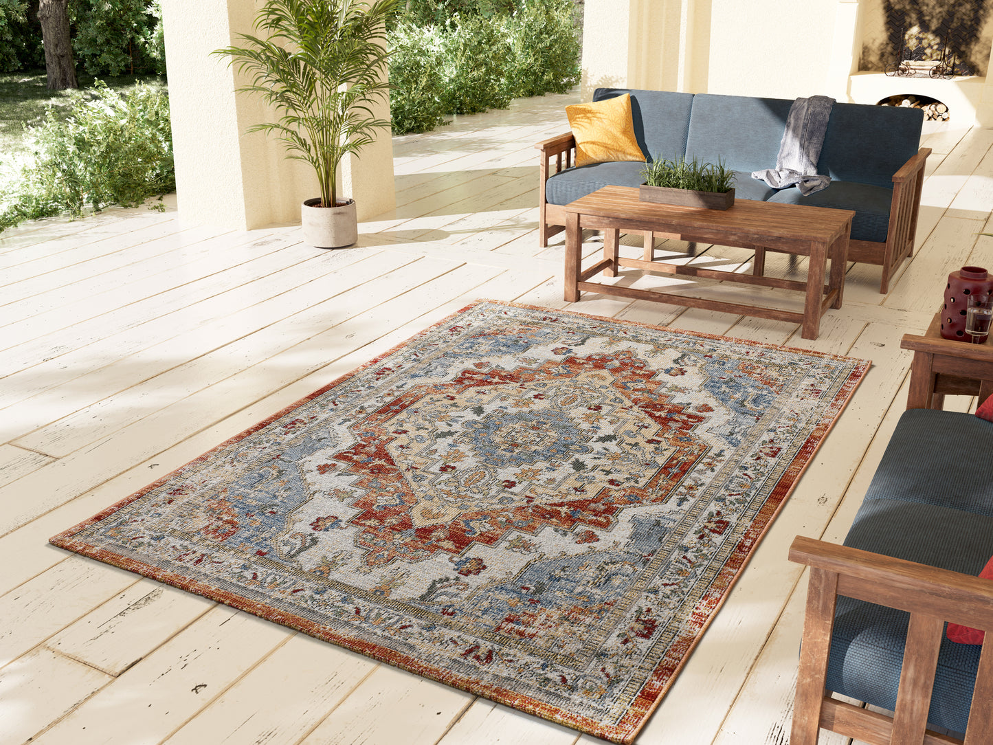 Tappeto outdoor indoor vintage pratico multiuso  - UN1023