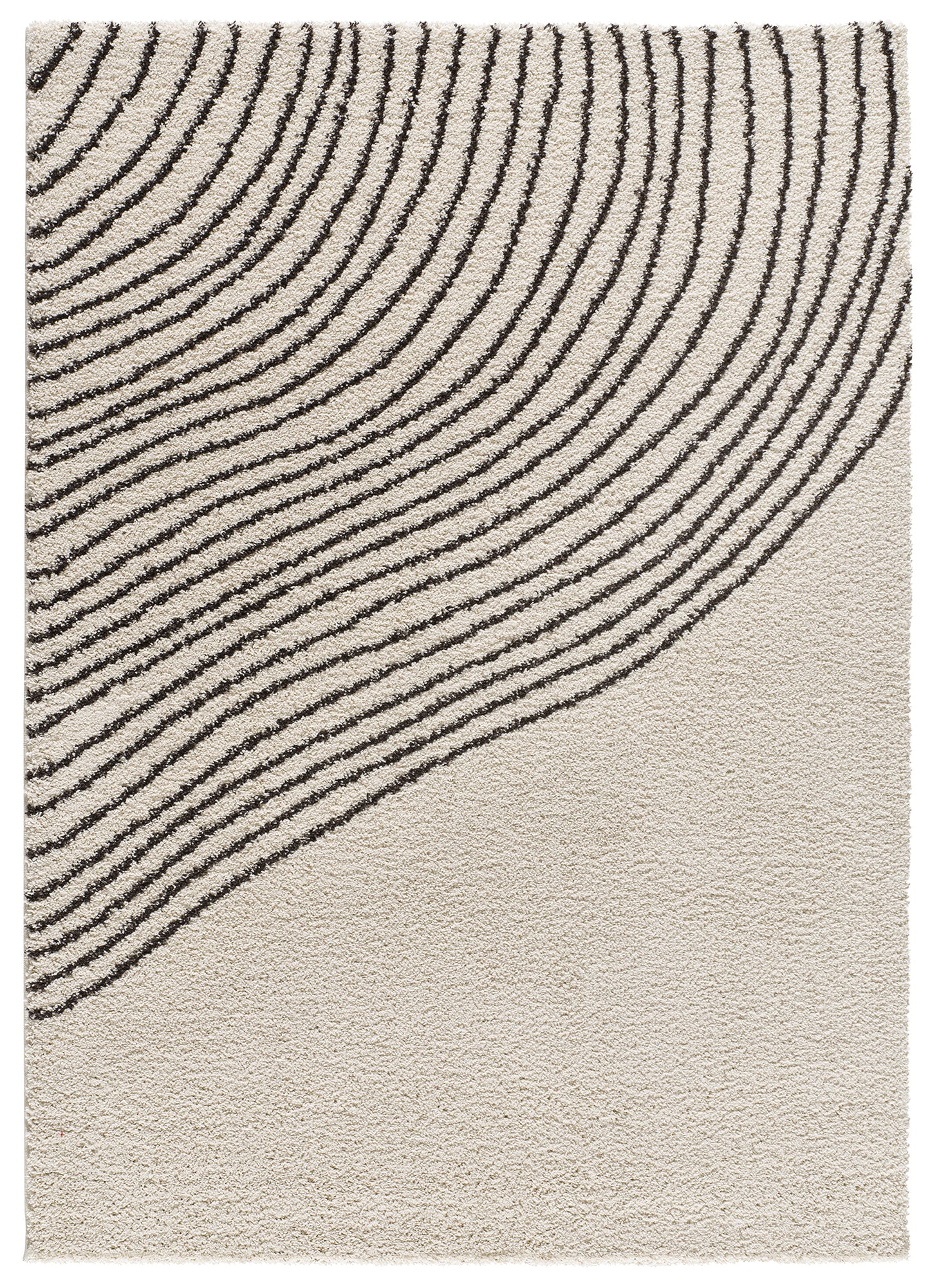Tappeto moderno a pelo lungo bianco- UN2058