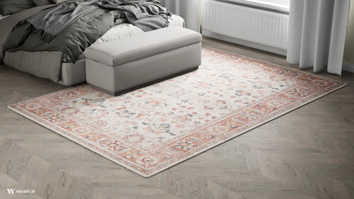 Tappeto stile persiano tradizionale crema beige - VR5005