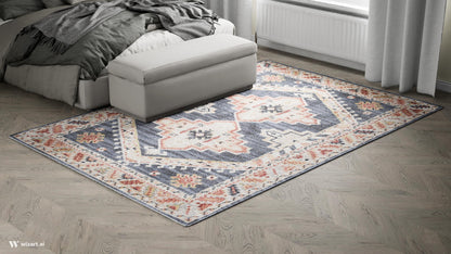 Tappeto stile persiano tradizionale blu navy - VR5004