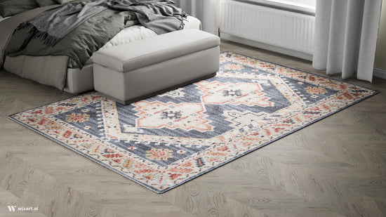 Tappeto stile persiano tradizionale blu navy - VR5004