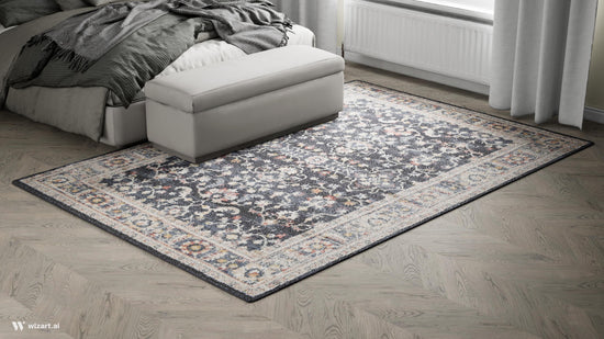 Tappeto classico stile persiano tradizionale navy blu - VR5006