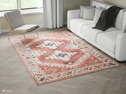 Tappeto stile persiano tradizionale rosso mattone - VR5003