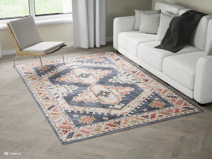 Tappeto stile persiano tradizionale blu navy - VR5004