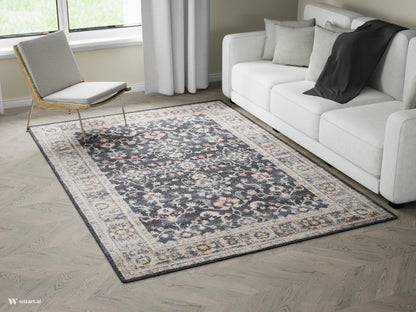 Tappeto classico stile persiano tradizionale navy blu - VR5006