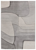 Tappeto salotto disegno geometrico grigio   - UN2064