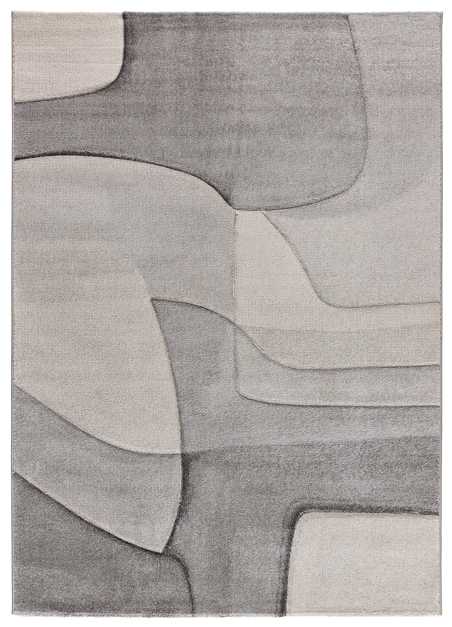 Tappeto salotto disegno geometrico grigio   - UN2064