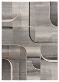 Tappeto soggiorno disegno geometrico grigio beige tortora - UN2066