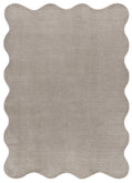 Tappeto lavabile camera soggiorno sagomato tinta unita grigio tortora - UN7009
