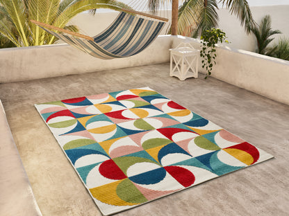 Tappeto indoor outdoor colorato per esterni e camera ragazzi - UN1008