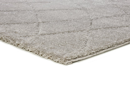 Tappeto shaggy a pelo alto grigio  - UN3015