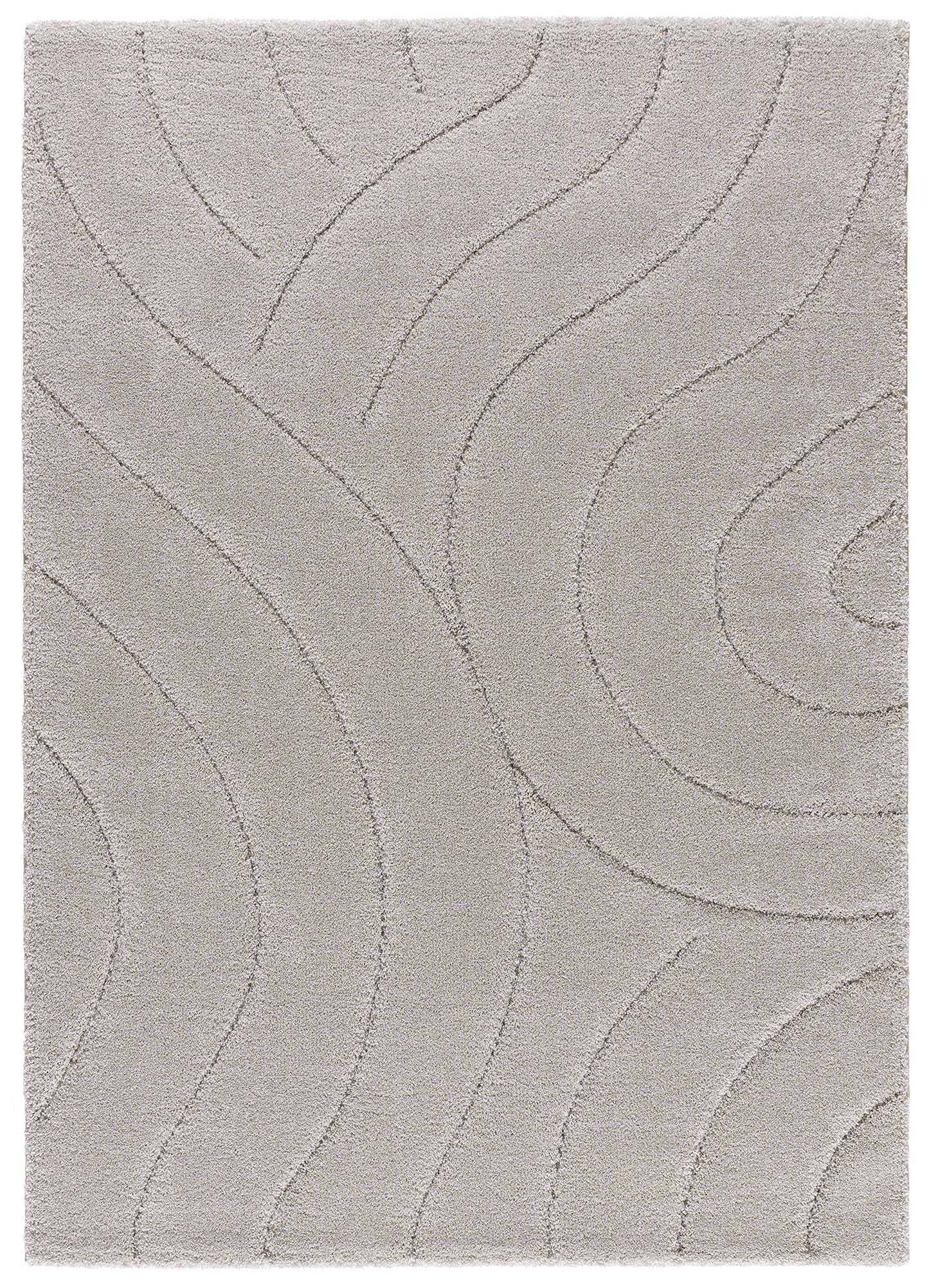 Tappeto a pelo alto disegno in rilievo grigio  - UN3016