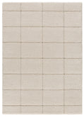 Tappeto a pelo alto disegno in rilievo bianco avorio - UN3017