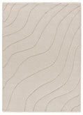 Tappeto shaggy a pelo alto disegno in rilievo bianco avorio - UN3018