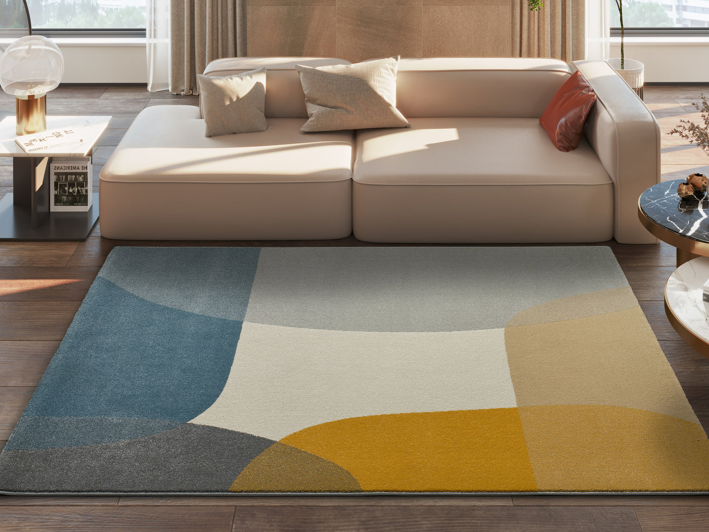 Tappeto design soggiorno salotto colorato  - UN2069