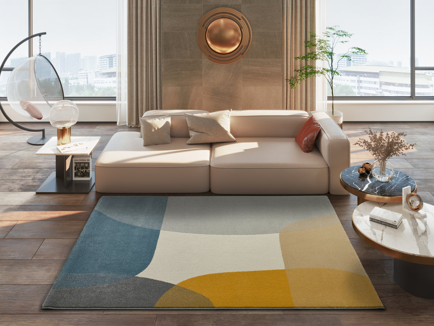 Tappeto design soggiorno salotto colorato  - UN2069