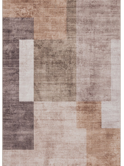 Tappeto lavabile in lavatrice beige marrone - VR2003