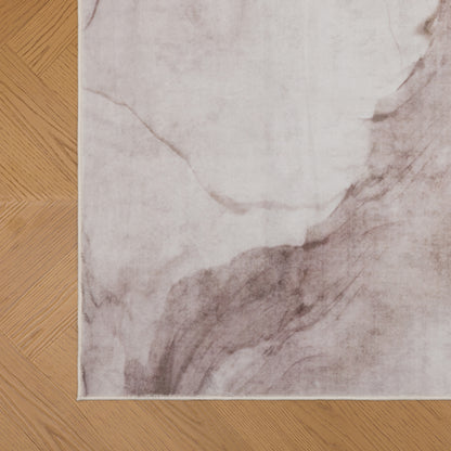 Tappeto moderno astratto lavabile beige avorio - VR2005