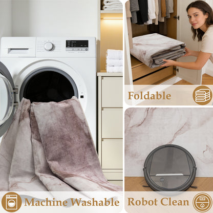 Tappeto moderno astratto lavabile beige avorio - VR2005