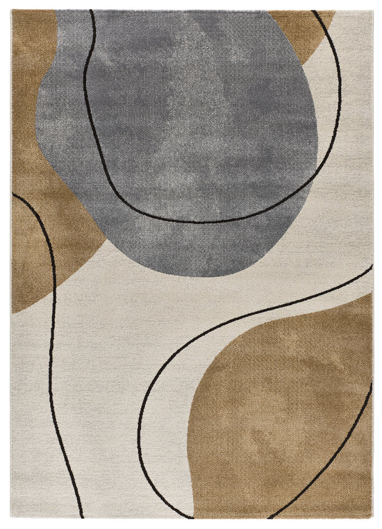 Tappeto design contemporaneo salotto beige grigio - UN2072