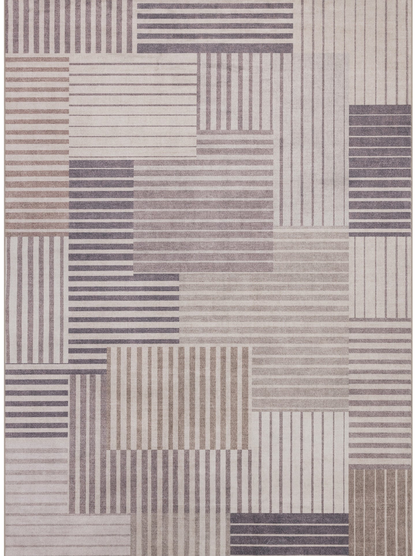 Tappeto moderno astratto lavabile beige grigio - VR2006