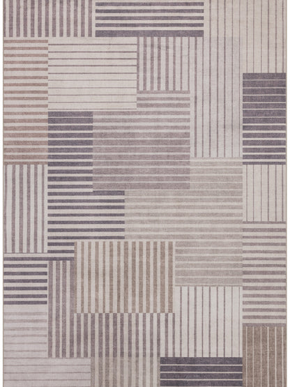 Tappeto moderno astratto lavabile beige grigio - VR2006