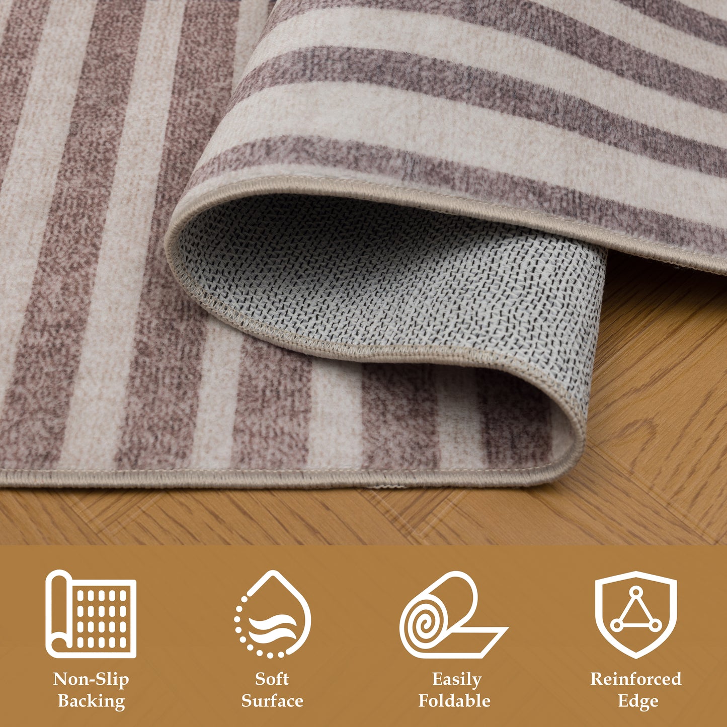 Tappeto moderno astratto lavabile beige grigio - VR2006