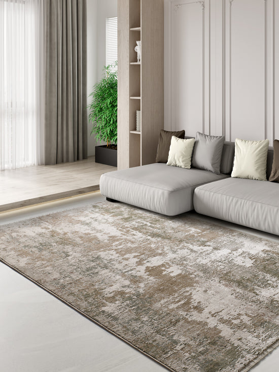 Tappeto moderno disegno astratto varie misure colore verde - UN4013