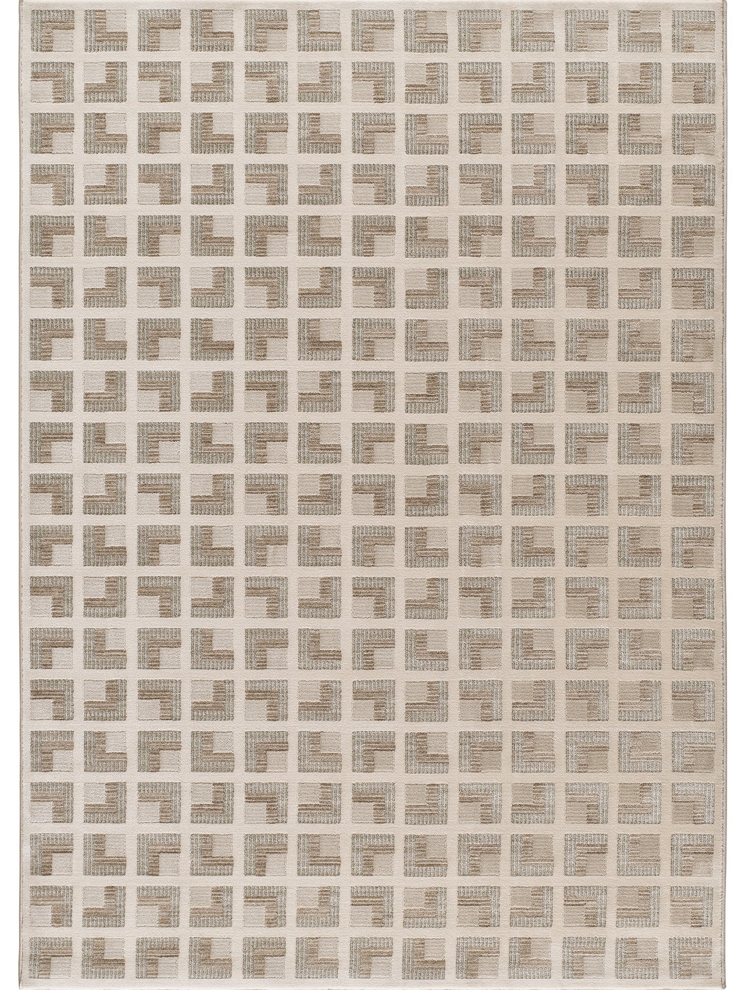Tappeto moderno disegno geometrico varie misure colore beige - UN4014