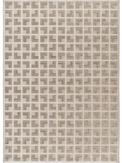 Tappeto moderno disegno geometrico varie misure colore beige - UN4014