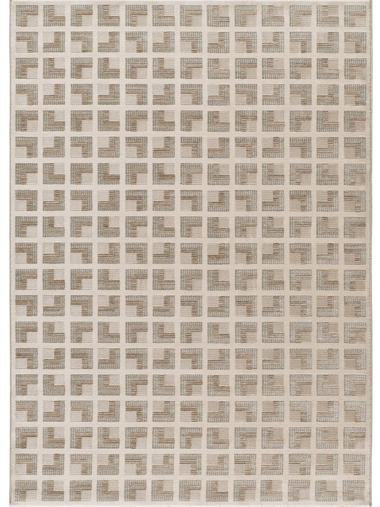 Tappeto moderno disegno geometrico varie misure colore beige - UN4014