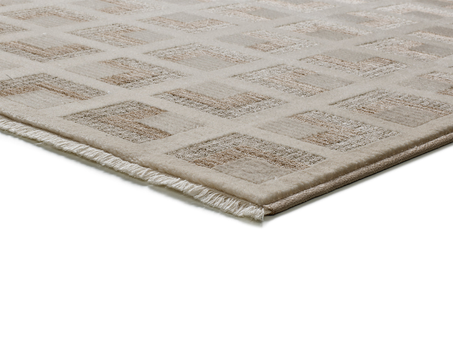 Tappeto moderno disegno geometrico varie misure colore beige - UN4014
