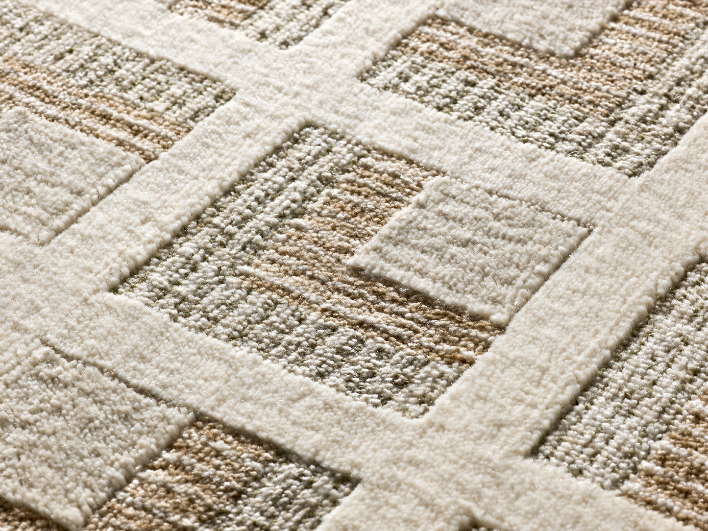 Tappeto moderno disegno geometrico varie misure colore beige - UN4014