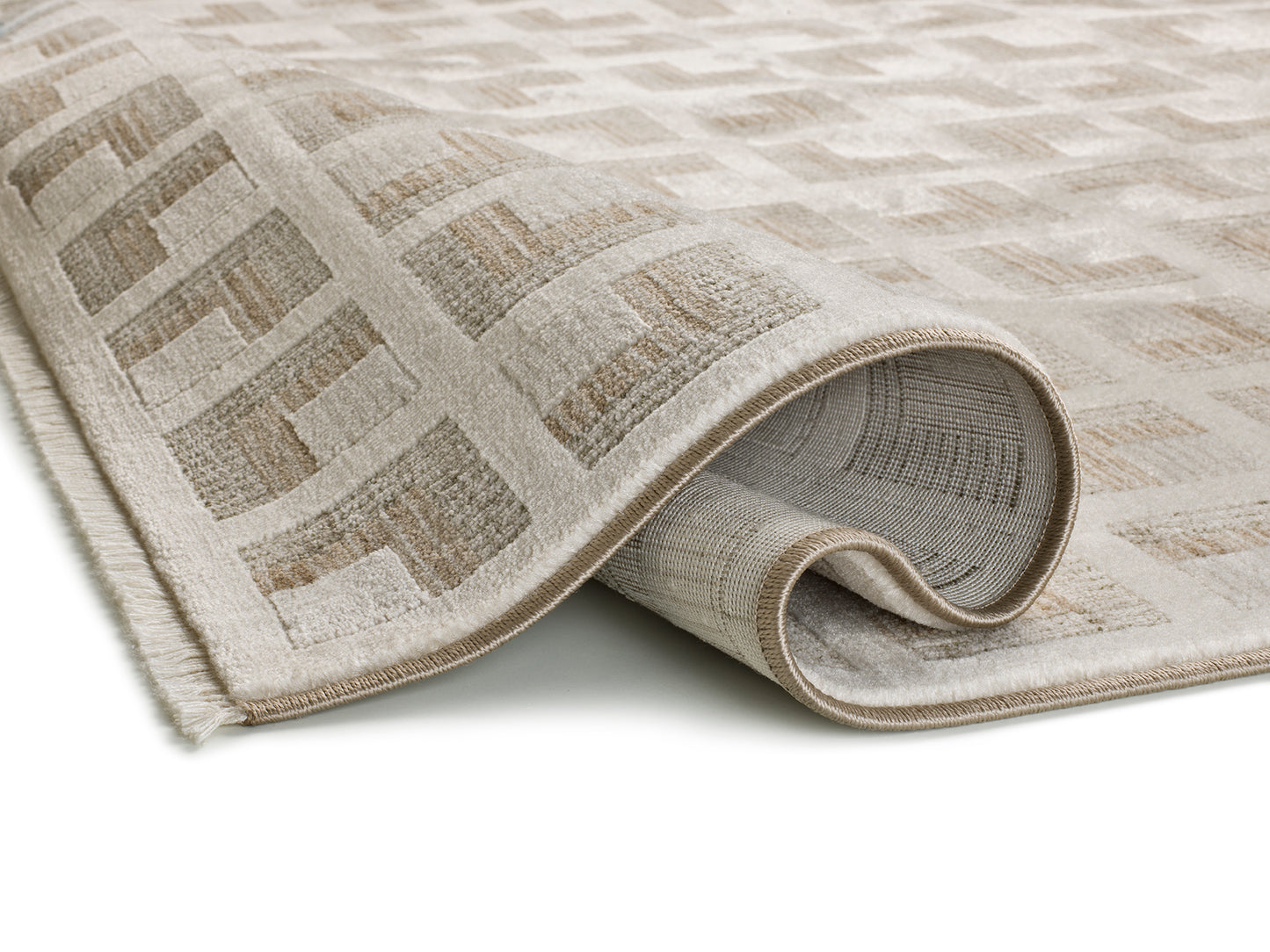 Tappeto moderno disegno geometrico varie misure colore beige - UN4014