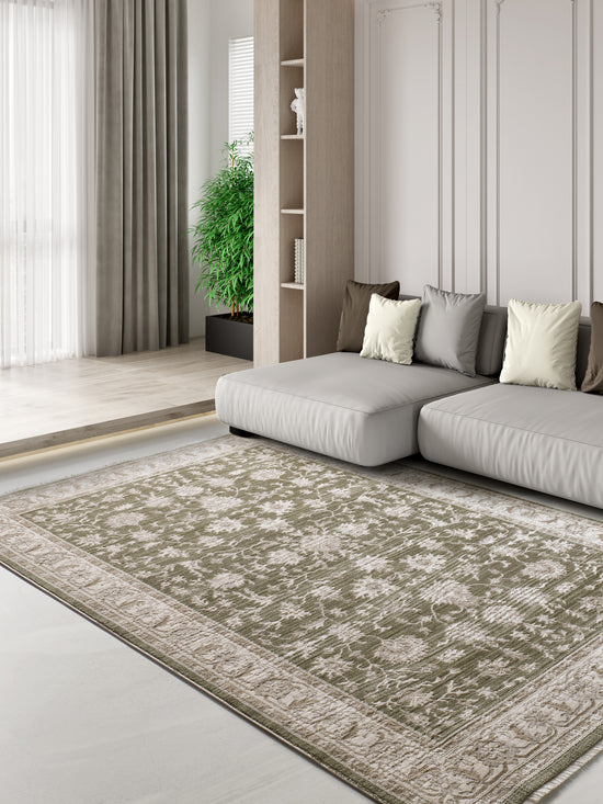 Tappeto simil persiano varie misure colore verde - UN5016