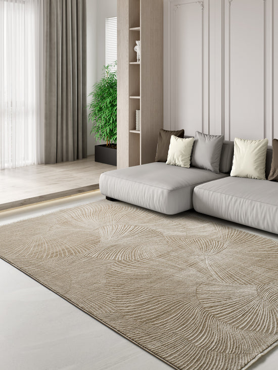 Tappeto design contemporaneo varie misure colore beige - UN4015
