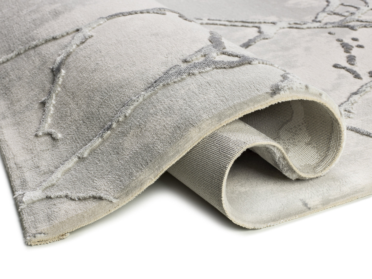 Tappeto disegno effetto marmo grigio - UN2073