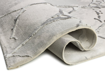 Tappeto disegno effetto marmo grigio - UN2073