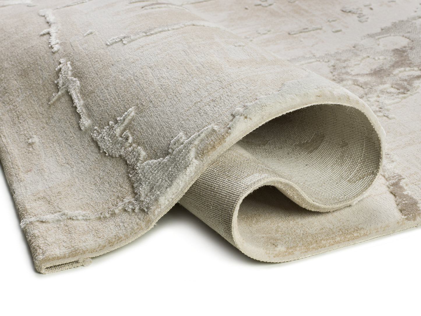 Tappeto disegno effetto marmo beige - UN2074