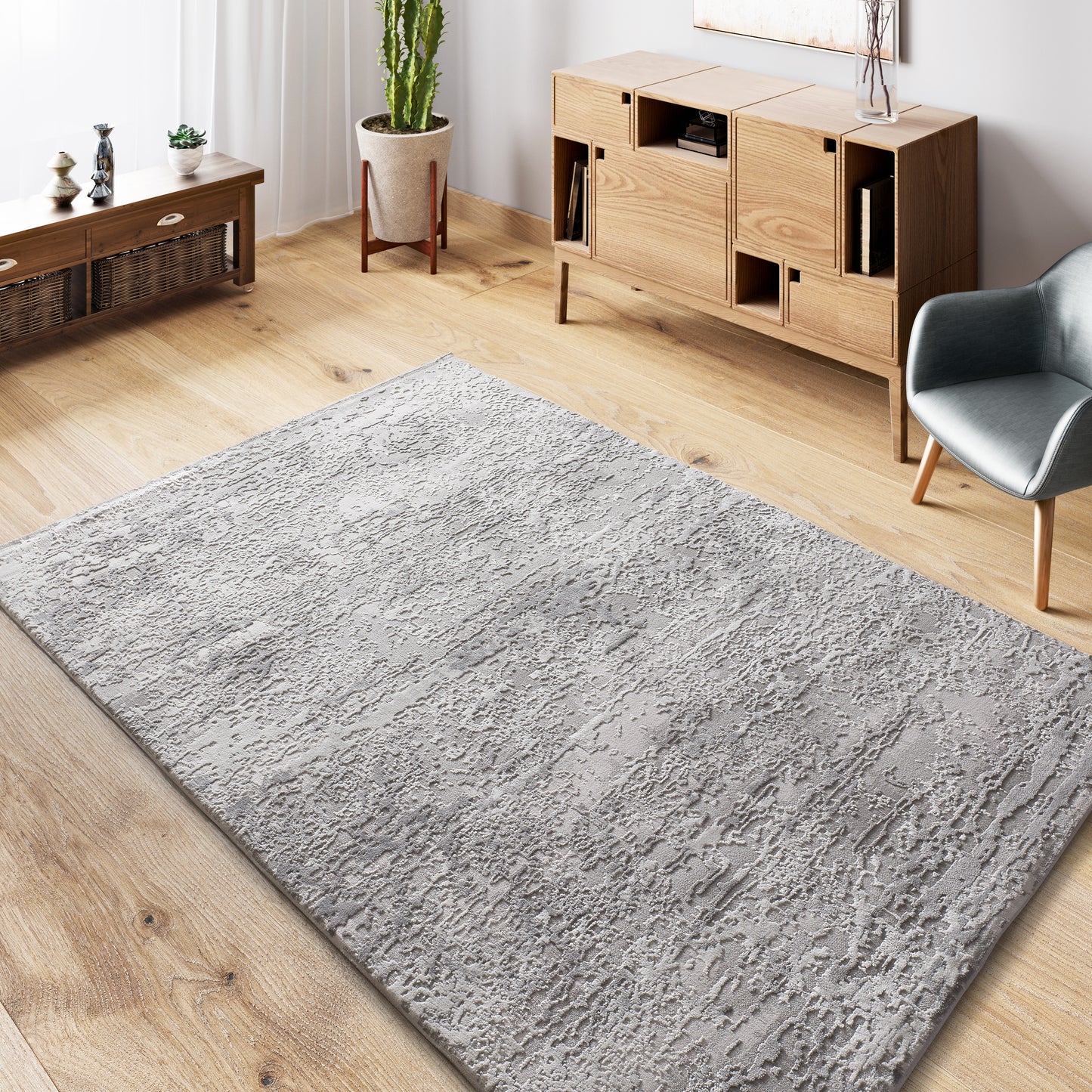Tappeto disegno effetto pietra grigio - UN2075